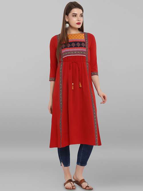 women's a-line kurta - 16250361 - Very Small Image - 1