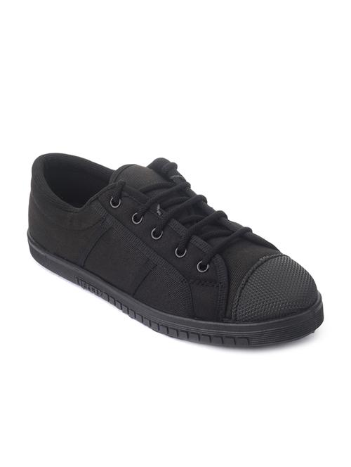 black leatherette lace up sneakers - 16267596 - Very Small Image - 1