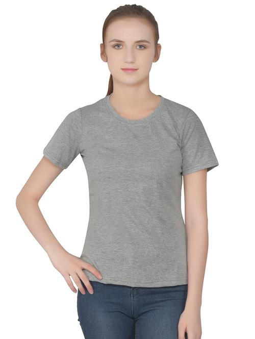 women solid round neck regular t-shirt - 16283652 - Very Small Image - 1