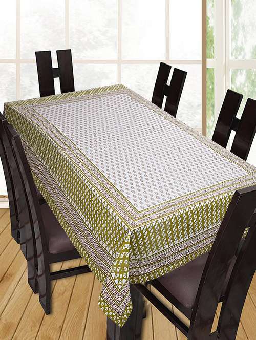 printed cotton 6 seater table cover - 16285443 - Very Small Image - 1