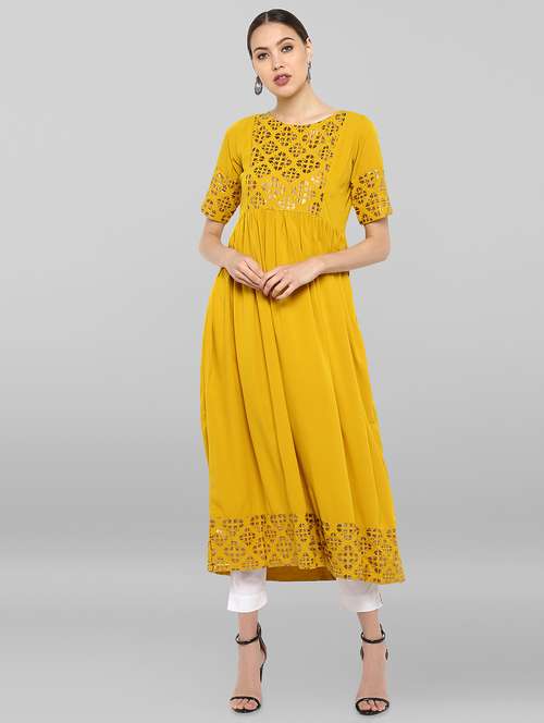 women's flared kurta - 16357241 - Very Small Image - 1