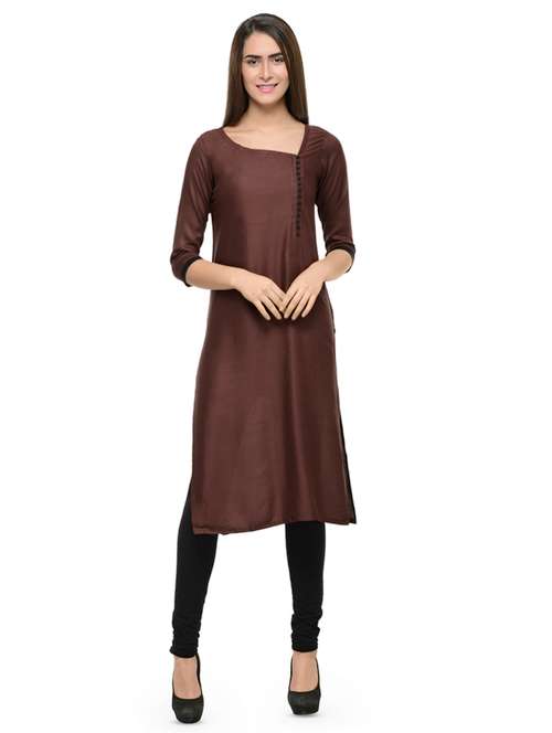 women's straight kurta - 16407085 - Very Small Image - 1