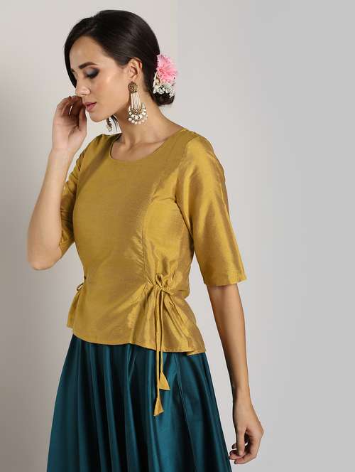 tie knot detail solid top - 16567714 - Very Small Image - 1