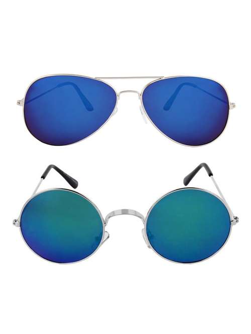 royalmede set of 2 aviator & round sunglasses - 16578142 - Very Small Image - 1