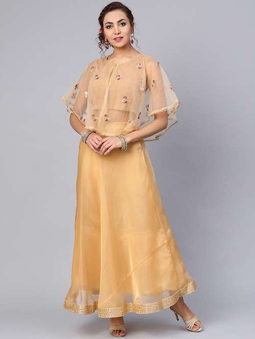 organza embroidered lehenga choli set - 16599596 - Very Small Image - 1