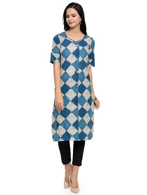 women's straight kurta - 16634117 - Very Small Image - 1