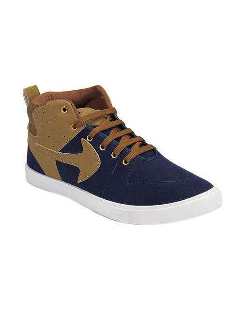 blue canvas lace up sneakers - 16710473 - Very Small Image - 1