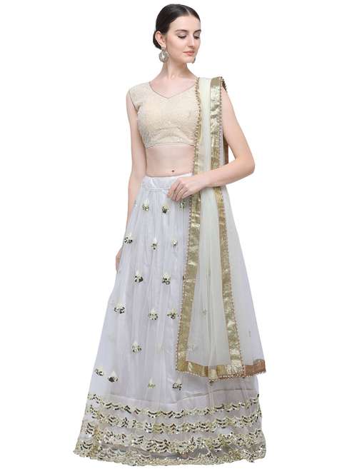 sequined a-line lehenga - 16740819 - Very Small Image - 1