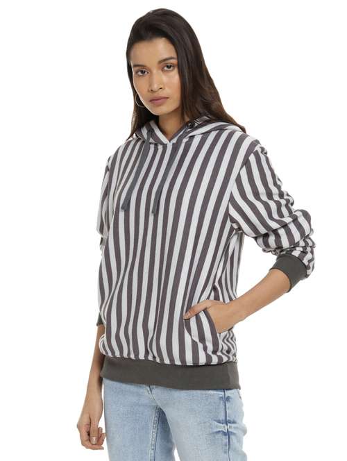 women's striped sweatshirt - 16746472 - Very Small Image - 1