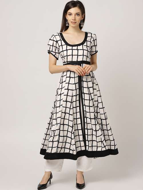 block print anarkali kurta - 16746505 - Very Small Image - 1
