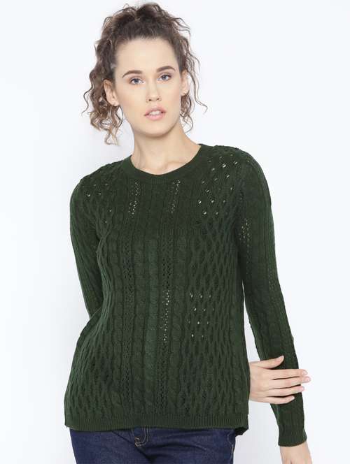 round neck buttoned back pullover - 16752961 - Very Small Image - 1
