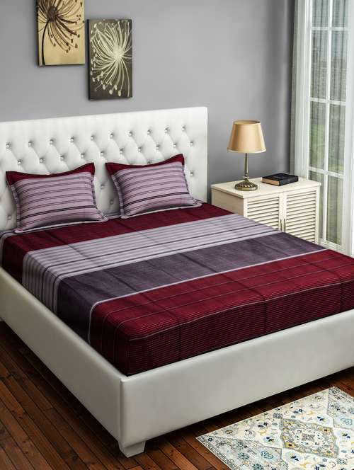cotton double bed sheet with 2 pillow cover - 16769155 - Very Small Image - 1