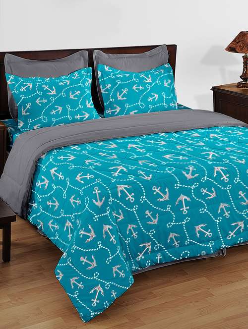 bed in a bag- 1 pc double bed comforter,1 pc double bedsheet, 2 pc pillow covers - 16785996 - Very Small Image - 1