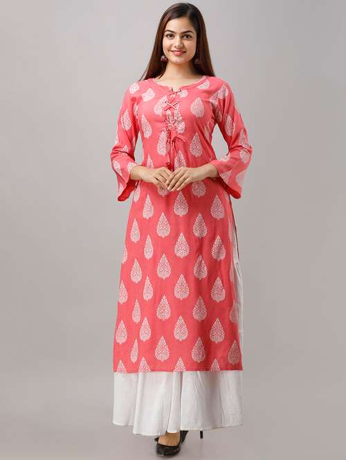 printed kurta skirt set - 16798123 - Very Small Image - 1