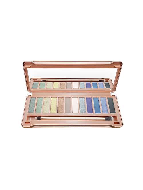 buy glamgals hollywood-u.s.a 12 color eye shadow palette 15.6 g & get reusable false eye lashes free - 16810582 - Very Small Image - 1