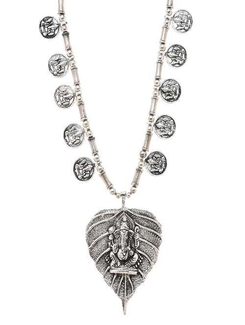 silver metal long necklace - 16829895 - Very Small Image - 1