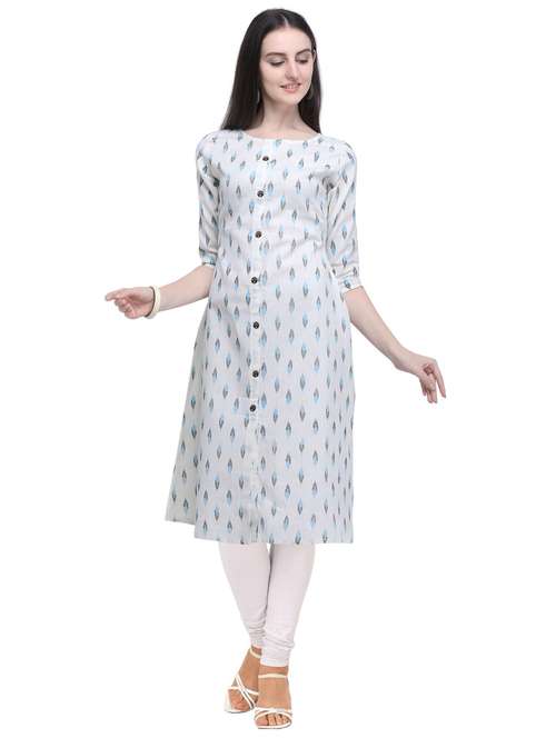 ikat print a-line kurta - 16884934 - Very Small Image - 1