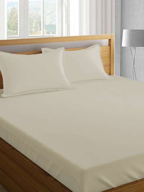 cotton double size bed sheet with 2 pillow covers - 16917510 - Very Small Image - 1