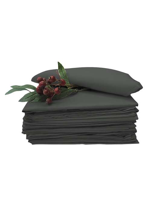 cotton dark grey dinner napkins - 16918503 - Very Small Image - 1