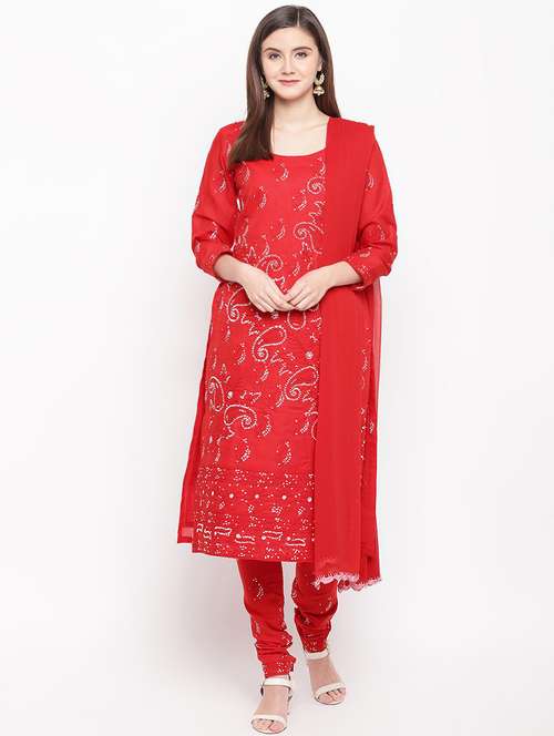 chikankari unstitched suit - 16920681 - Very Small Image - 1
