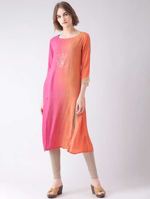 women's straight kurta - 16926239 - Very Small Image - 1