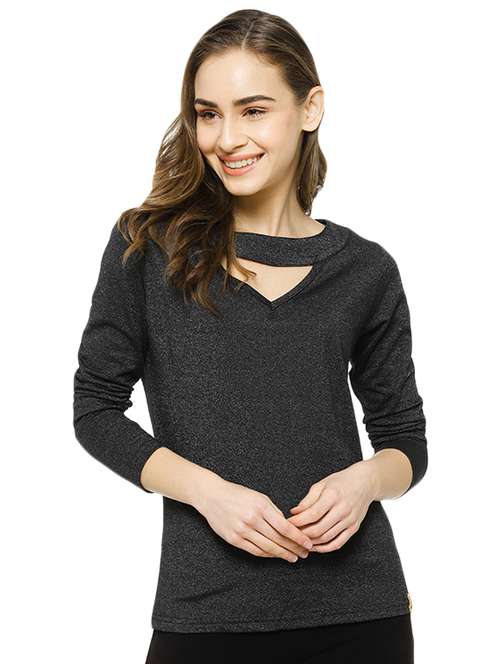 cut out neck solid top - 16943303 - Very Small Image - 1