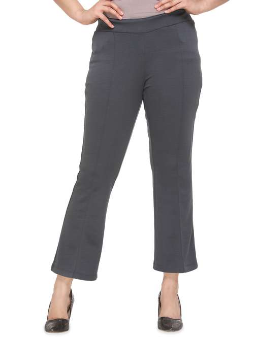mid rise flat front trouser - 16957376 - Very Small Image - 1