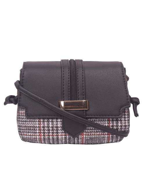 black leatherette (pu) sling bag - 17015346 - Very Small Image - 1