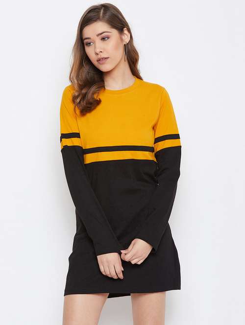 color block t-shirt dress - 17027508 - Very Small Image - 1