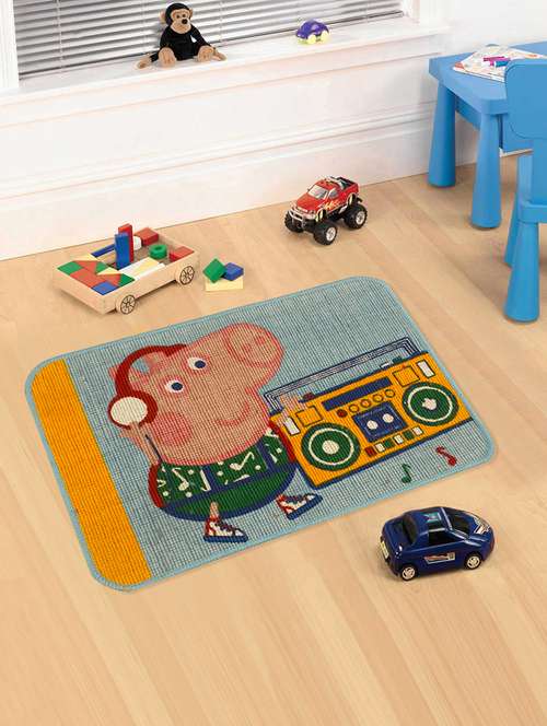 peppa pig jute-cotton print anti slip door mat - 17113514 - Very Small Image - 1
