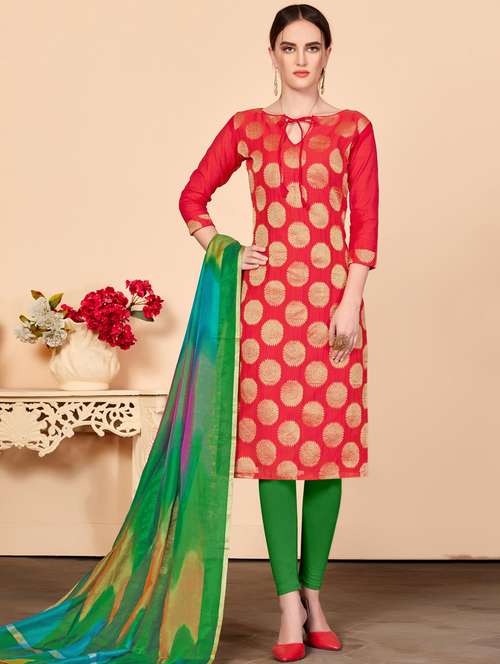 churidaar unstitched suit - 17116048 - Very Small Image - 1