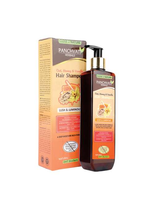 panchvati oats, honey & vanilla hair shampoo for men & women - 17125879 - Very Small Image - 1