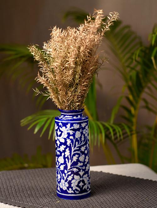 blue art jaipur pottey ceramic unique decorative vase - 17126696 - Very Small Image - 1