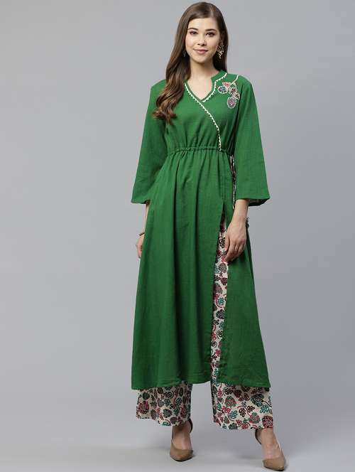 printed kurta pant set - 17143972 - Very Small Image - 1