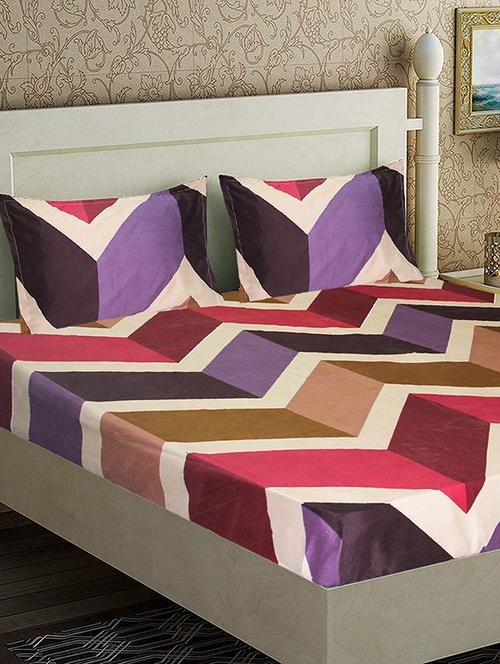 cotton double bedsheets with 2 pillow covers - 17144947 - Very Small Image - 1