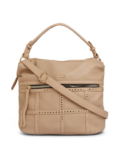 beige leatherette (pu) handbag - 17252200 - Very Small Image - 1