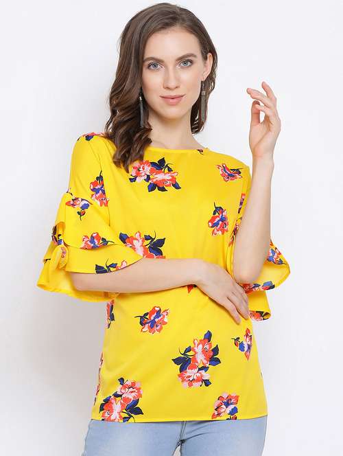 bell sleeves floral top - 17288507 - Very Small Image - 1