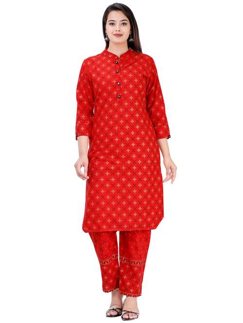 printed kurta pant set - 17324835 - Very Small Image - 1