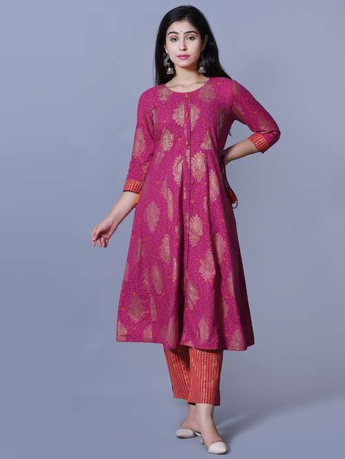 printed kurta pant set - 17336561 - Very Small Image - 1