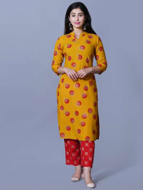 printed kurta pant set - 17336565 - Very Small Image - 1
