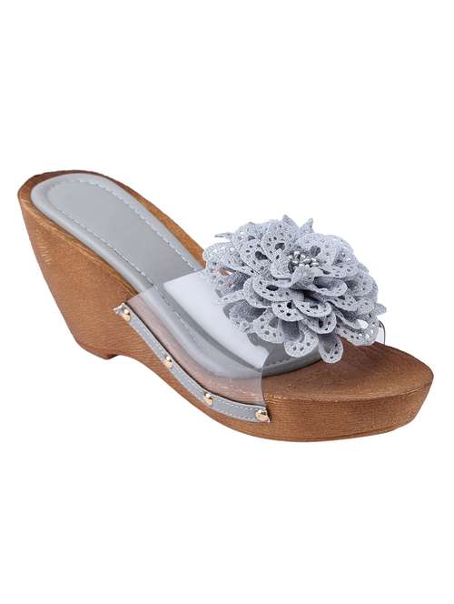 grey slip on wedges - 17376448 - Very Small Image - 1