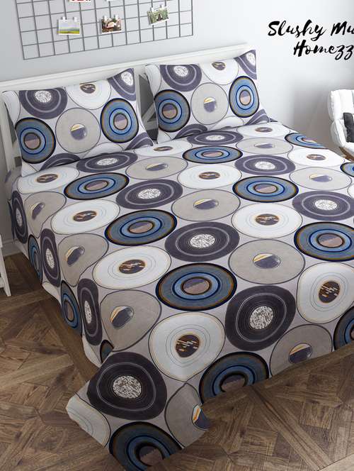 glace cotton double bedsheet with 2 pillow covers - 17409689 - Very Small Image - 1