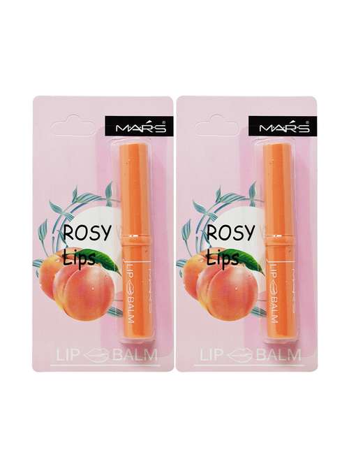 pack of 2 mars rosy lips peach lip balm (mk033-4), 4.5g - 17418272 - Very Small Image - 1