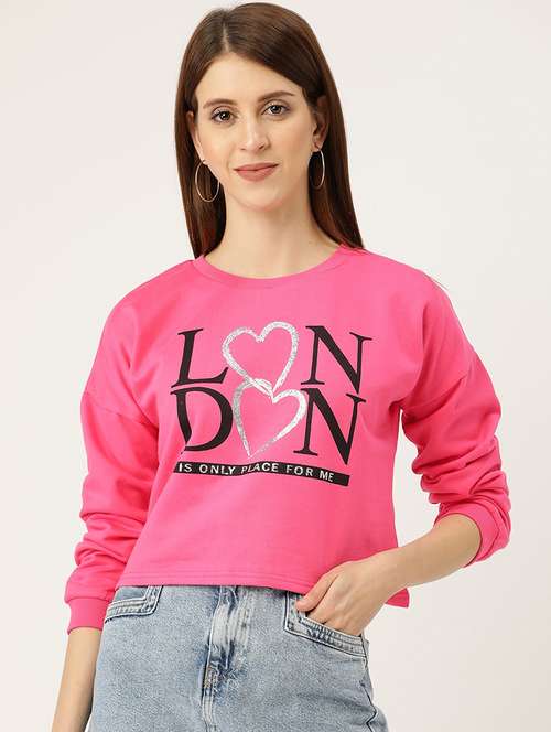 women's front print sweatshirt - 17422283 - Very Small Image - 1