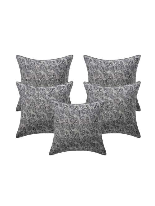 jacquard rayon assorted cushion cover (set of 5) - 17427856 - Very Small Image - 1