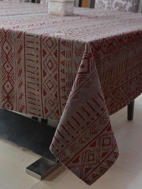 cotton traditional 4 seater printed table cover - 17438090 - Very Small Image - 1