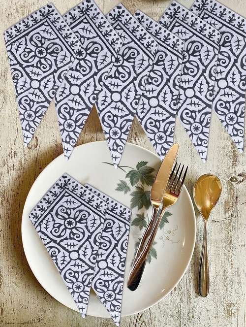 cotton multipurpose kitchen napkin (pack of 8) - 17458727 - Very Small Image - 1