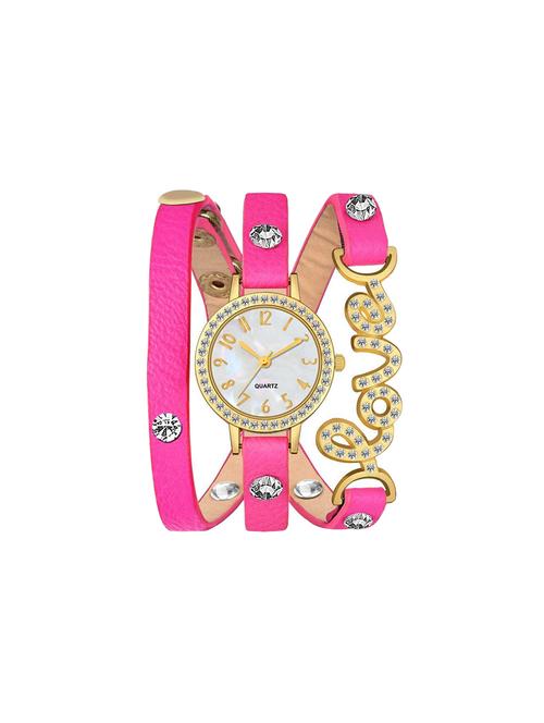 blue diamond studded love attractive bracelet watch for girls women watch analog watch - for girls - 17472048 - Very Small Image - 1