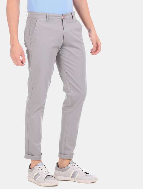 grey solid chinos - 17574806 - Very Small Image - 1