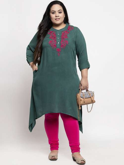 embroidered asymmetric kurta - 17653935 - Very Small Image - 1